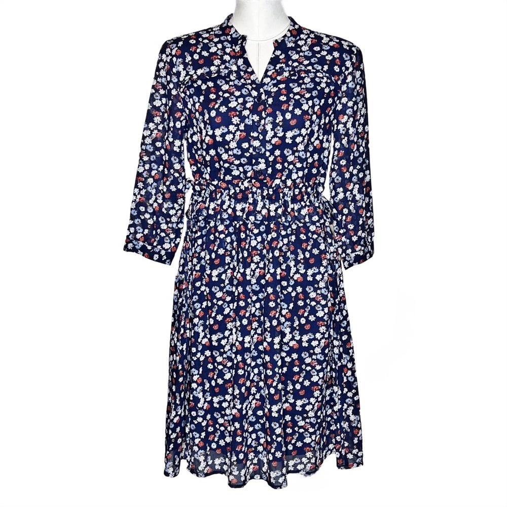 Anthropologie Great Britain Brand The Korner Cotton Floral Dress - Size Small